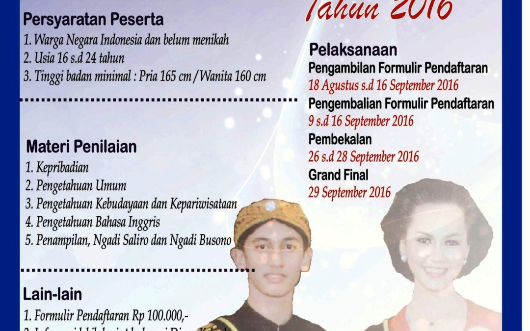 Pemilihan Kakang Mbekayu Duta Wisata Banjarnegara 2016