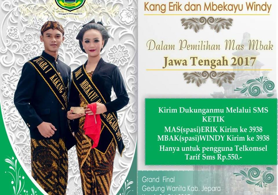 Vote Kakang Erik & Mbekayu Windy untuk menjadi Mas & Mbak Favorit Jateng 2017